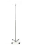 Rolling 2-HOOK 4-LEG Stand Wheeled Poles I.v. Cart. Fixed Price $34.25.