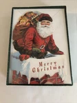 Box Of 24 Punch Studio Christmas Cards Vtg Die Cut Here Comes Santa. Fixed Price $18.00.