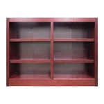 Concepts Wood Double Wide Bookcase, 6 Shelves, Cherry Finish. Fixed Price $221.58.