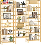 Bamboo Triple Wide Shallow Bookshelves And Bookcases 6-TIER 6FT Tall Bookshelf. Fixed Price $280.24.