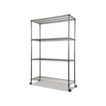 Nsf Certified 4-SHELF Wire Shelving Kit With Casters, 48W X 18D 72H, Black.... Fixed Price $118.71.