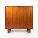 1950 George Nelson Herman Miller Basic Cabinet Series Two Door Walnut. Fixed Price $3250.00.