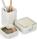 Aesthetic Desk Organizer 3 For Your Office - Sturdy Concrete Set, Gray. Fixed Price $40.17.