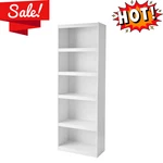 Mainstays Framed 5-SHELF Bookcase With Adjustable Shelves White Wood Furniture. Fixed Price $57.99.