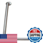 Brey-krause L-shaped Grab Bar Left Hand D-7823-SS. Fixed Price $219.10.