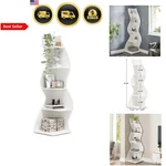Corner Shelf Wall Bookcase Storage Rack Plant Stand Modern 5-TIER White. Fixed Price $205.29.