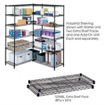 Safco 48"X24" Industrial Extra Shelf Pack Black. Fixed Price $182.95.