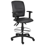 Boss Multi-function Leatherplus Drafting Stool W/ Adjustable Arms. Fixed Price $247.49.