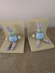 Kerri Lee Handmade Painted Wood Book Ends.vintage.. Fixed Price $12.00.