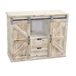 Nearly Natural 38IN. Wide Double Barn Door Console. Fixed Price $533.84.