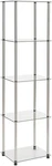 DESIGNS2GO Classic Glass Tier Tower 15.75" - Modern Media Storage Bookshelf Fo. Fixed Price $94.55.