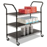 Safco 3 Shelf Wire Utility Transport Cart In Black. Fixed Price $241.51.