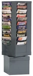 Durham 410-95, Gray 44 Pocket Rotary Literature Rack, 14.13"X14.13"X48.5". Fixed Price $523.93.