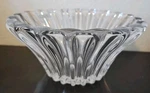 Vintage Mcm Mid Century Vannes France Clear Glass Line Display Bowl. Fixed Price $45.00.