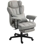 Homcom 400LBS Big And Tall Office Chair With Foot Rest Wide Seat Gray. Fixed Price $202.99.