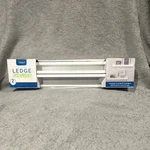 Interiors By Design 2-SHELF Wall Mounted Rectangle Ledge White Wood 16IN. Fixed Price $10.00.