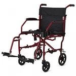 Medline Ultralight Transport Chairs, Red, Aluminum, 19 Inch Seat Width, Count. Fixed Price $157.54.