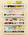 Set Of 4 Wall-mounted Kid's Bookshelf White Floating 16 Inches,. Fixed Price $44.89.