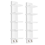 Sorbus 5 Tier Wall Shelf Unit With Hooks, Vertical Column Utility Shelving Fo.... Fixed Price $81.27.