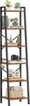 6 Tier Ladder Bookcase, Tall Bookshelf Narrow With 2 Hooks, Indu.... Fixed Price $56.05.