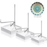 3 Pack Adjustable Metal Arm Display Stand Easel With Acrylic Base For Gemstones. Fixed Price $21.91.