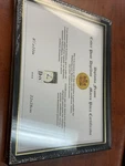 Dax Prestige Document Frame 8.5 11 Rosewood/black W/ Gold Beaded Accents. Fixed Price $6.69.