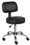 Boss Black Antimicrobial Vinyl Medical Stool W/ Back Cushion Model # B245-BK. Fixed Price $158.22.