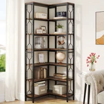 79" Wood & Metal Corner Bookcase Bookshelf 7-TIER Freestanding Storage Shelves. Fixed Price $149.99.