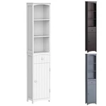 Homcom Bathroom Storage Cabinet Tall Free Standing Linen Tower W/ 3-TIER Shelf. Fixed Price $85.99.