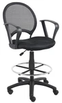 Boss Office Products Mesh Back Fabric Drafting Chair With Loop Arms Black. Fixed Price $172.32.