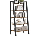 Ladder 5-TIER Bookshelf, Storage Rack, Bookcase With Steel Frame, For .... Fixed Price $102.96.
