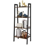 4-TIER Durable Bookcase Bookshelf Leaning Wall Ladder Storage Display. Fixed Price $41.58.