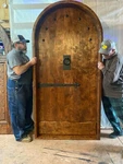 Rustic Solid Alder Lumber Arched Top Door Wood Storybook Castle Winery 45 X 89.5. Fixed Price $3550.00.