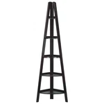 5-SHELF Corner Ladder Bookcase-finish:espresso. Fixed Price $100.20.
