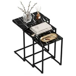 Nesting Side Set 3 Shaped End Stackable Coffee Black. Fixed Price $51.19.