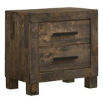 Benjara Wooden Nightstand With 2 Drawers Grain Details- Brown. Fixed Price $237.99.