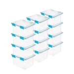 Sterilite 32 Quart Clear Stacking Storage Container With Gasket Lid, 12 Pack. Fixed Price $178.69.