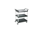 Rubbermaid Commercial 342488BLA Economy Plastic Cart, 3-SHELF, 18-5/8W X 33-5/8D. Fixed Price $337.99.