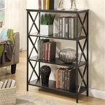 Convenience Concepts Tucson 3 Shelf Bookcase Black Wood Finish. Fixed Price $164.11.