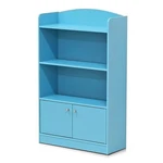Furinno Lova Engineered Wood Bookshelf With Storage Cabinet Light Blue. Fixed Price $82.03.