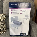 Drive Medical RTL12202KDR Shower Chair With Back, Adjustable Stool Grey. Fixed Price $18.06.