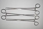 Braun Uterine Tenaculum Forceps 9 1/2" Set Of 3 W/ratcheted Ring Lock Handles. Fixed Price $45.00.