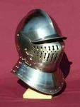 18GAUGE Medieval Renaissance Closed Knight Helmet - Polished Steel Mid Century. Fixed Price $150.39.