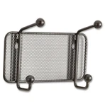 Safco Onyx Mesh Sturdy 2-HOOK Garment Wall Rack Double Hooksteel Black. Fixed Price $5.00.