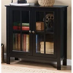 American Furniture Classics 22601 Glass Door Accent & Display Cabinet Black. Fixed Price $152.72.