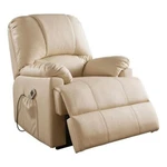 Bowery Hill Contemporary Faux Leather Power Lift And Massage Recliner Beige. Fixed Price $971.62.