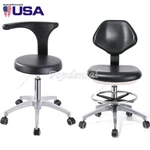 Dental Medical Assistant Stool Mobile Chair Office Adjustable Seat Pu Leather. Fixed Price $149.59.