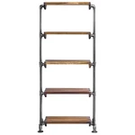 Uttermost Rhordyn 4-SHELF Wood And Bookcase In Walnut Gunmetal. Fixed Price $931.20.