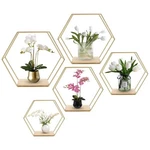 Wall Mounted Hexagonal Floating Shelves Set Of 5 Different Sizes, Modern M.... Fixed Price $48.01.