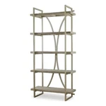 Uttermost Sway 5-SHELF Metal & Wood Etagere In Distressed Gray/silver. Fixed Price $1543.20.